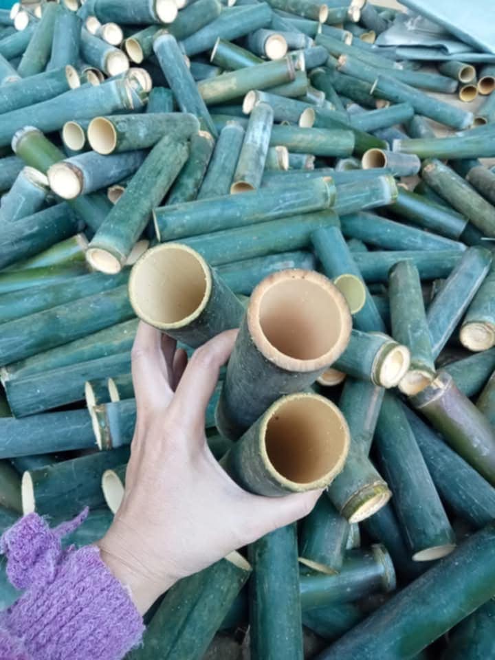 Ống tre,ống nứa , ống giang làm cơm lam