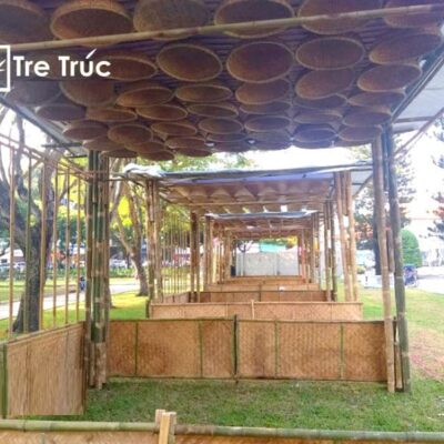 Thi công làm gian hàng, quầy hàng bằng tre trúc giá rẻ