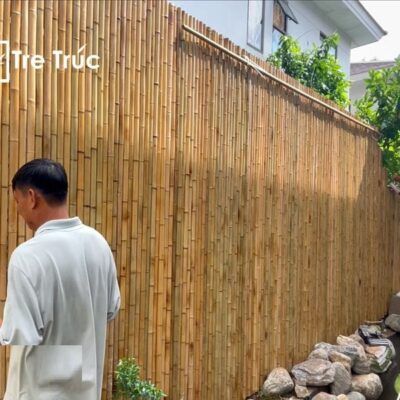 Thi công làm hàng rào bằng tre trúc đơn giản bền đẹp siêu rẻ