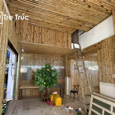 Thi công vách tre trang trí, vách ngăn bằng tre trúc