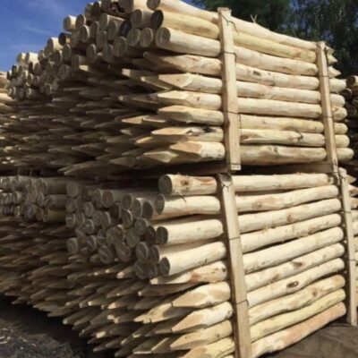 Cọc gỗ tròn vuốt nhọn đường kính 28mm – 40mm chiều dài 50cm dùng đóng cọc làm giàn cây leo, cắm trại, deco trang trí