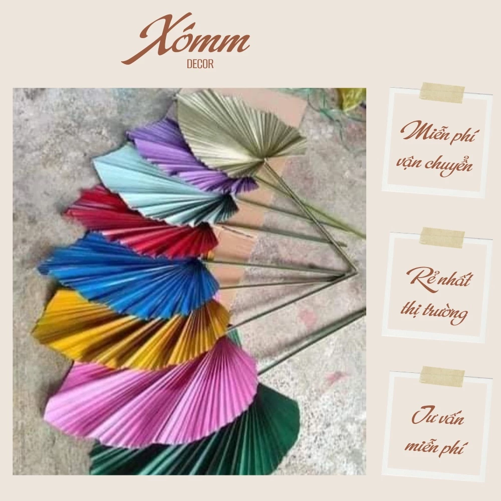 Lá cọ khô phun màu vàng đồng , trắng, xanh, hồng, đỏ trang trí decor bền đẹp Lá cọ khô phun màu vàng đồng , trắng, xanh, hồng, đỏ trang trí decor bền đẹp