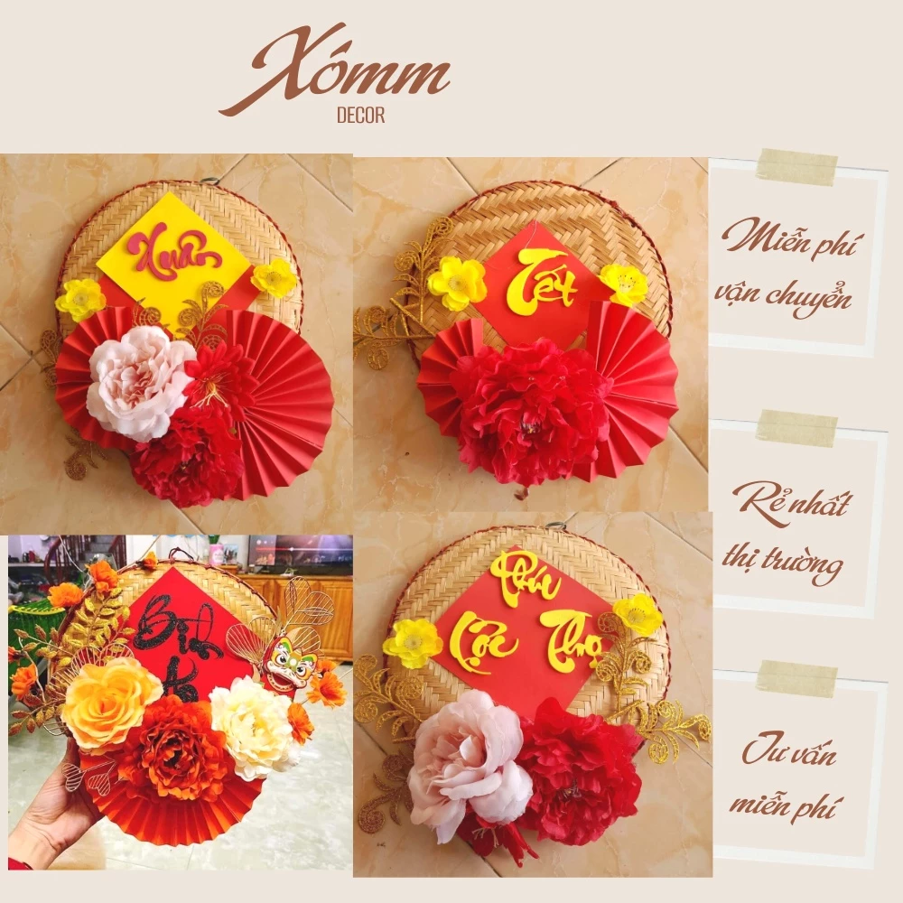 Mẹt hoa trang trí tết , chữ tết , tết cổ truyền Mẹt hoa trang trí tết , chữ tết , tết cổ truyền