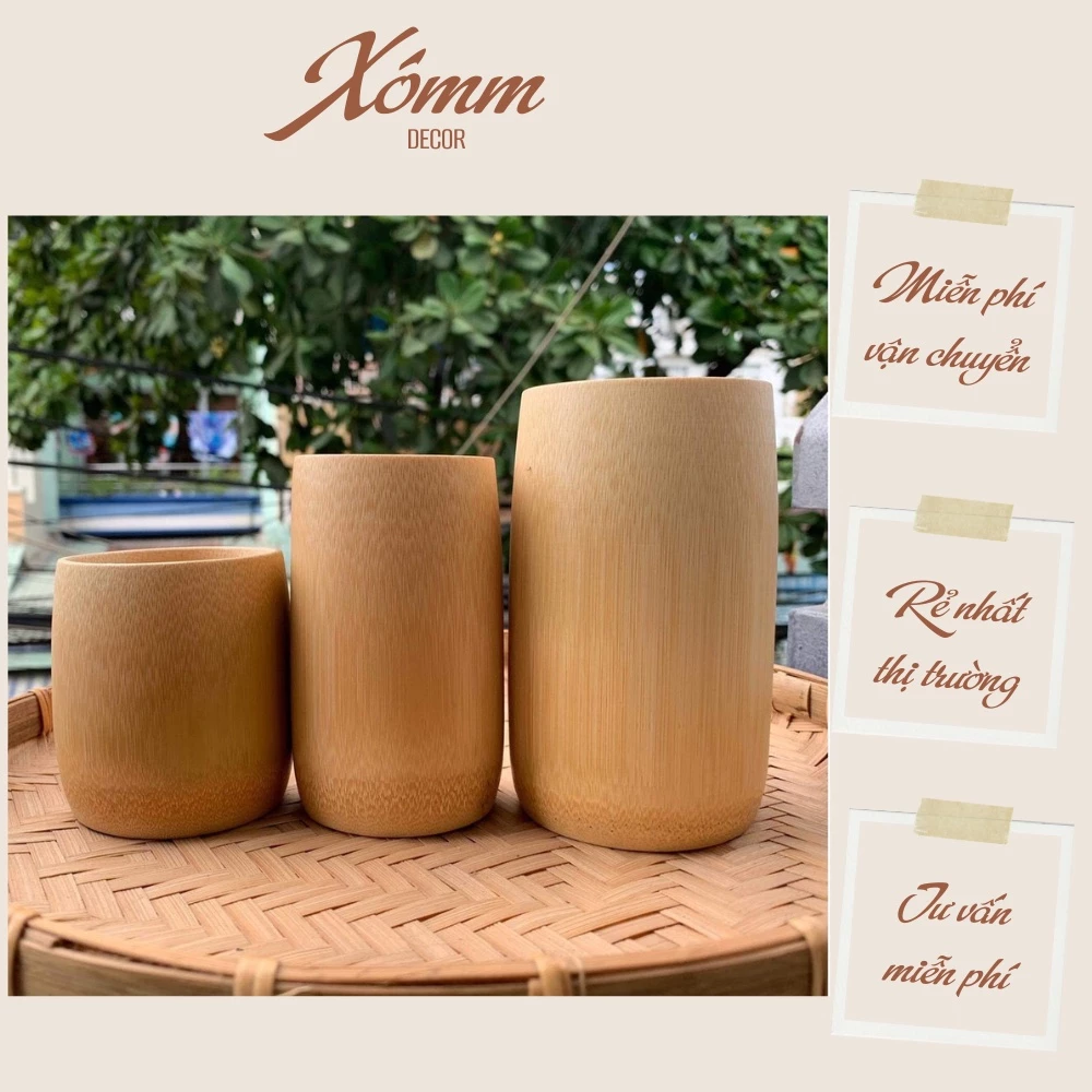 Cốc tre, ly tre tự nhiên uống nước, trang trí, decor Cốc tre, ly tre tự nhiên uống nước, trang trí, decor