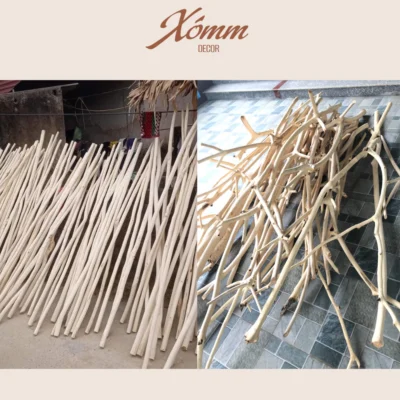 Cành cây khô decor, trang trí 1-2m. thanh gỗ tròn trang trí quán cafe, mái che sân vườn,treo quần áo