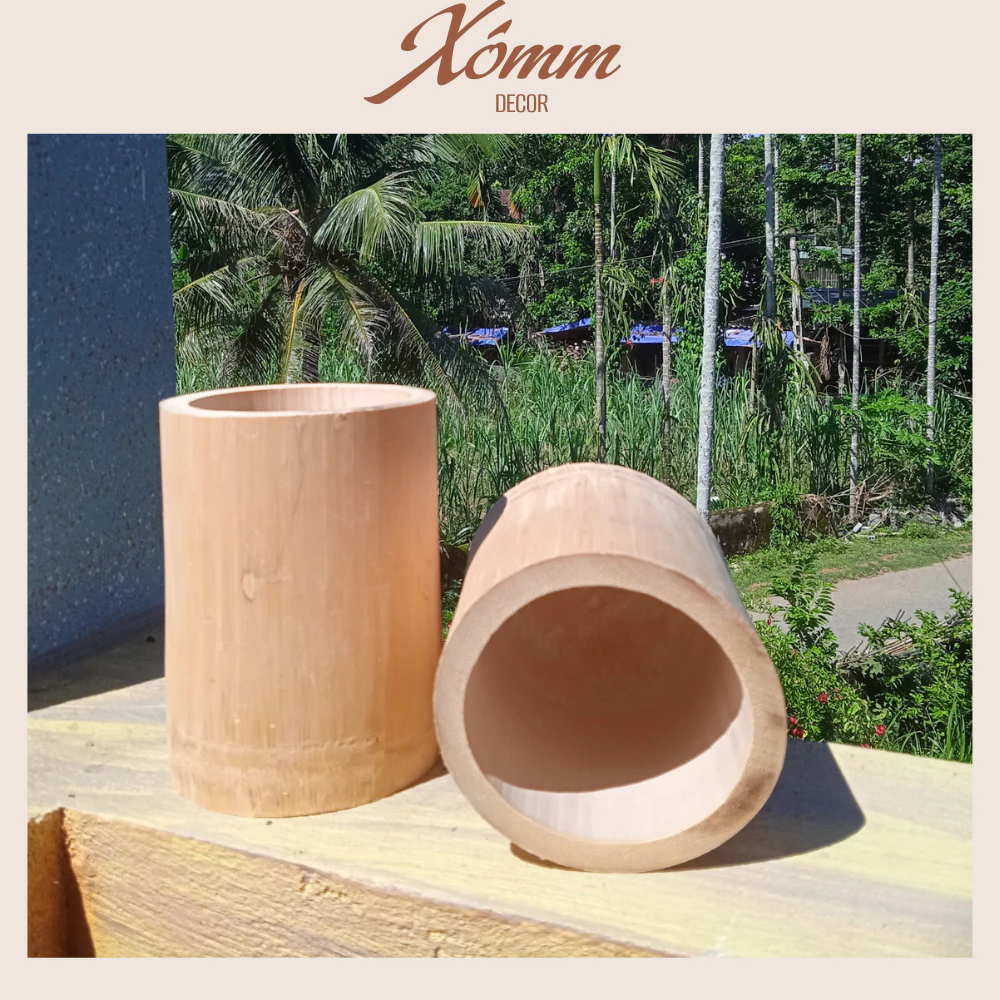 Cốc tre đựng khăn giấy, ly tre đựng nước, đồ ăn, ống tre decor trang trí