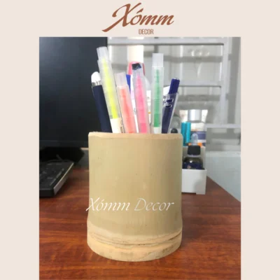 ống bút tre, ống cắm bút để bàn bằng tre cốc tre, ly tre mộc tự nhiên decor, làm quà tặng