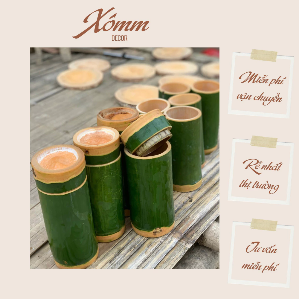 Cốc tre có nắp đựng kem, trà sữa, thức ăn bằng tre tự nhiên, cốc tre, ly tre decor nhà hàng Cốc tre có nắp đựng kem, trà sữa, thức ăn bằng tre tự nhiên, cốc tre, ly tre decor nhà hàng