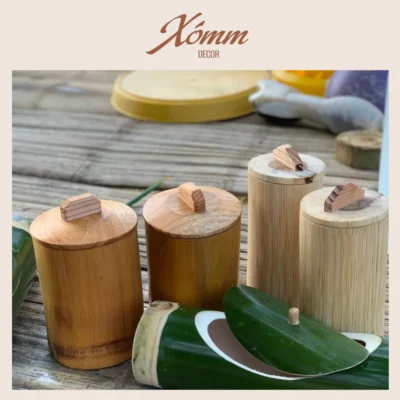 Khay tre có nắp để đựng đồ, bánh kẹo, decor lễ tết