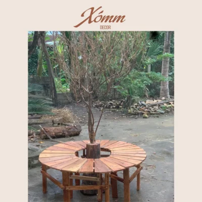 Kệ gỗ vòm bán nguyệt trang trí, decor quán cà phê, nhà hàng