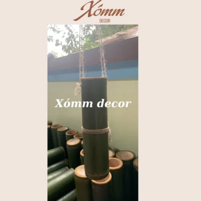 ống tre tự nhiên cắm hoa treo tường trang trí decor