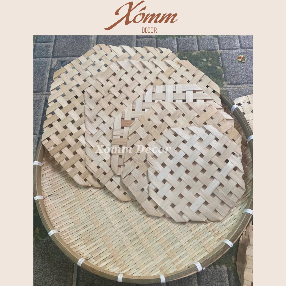 Vỉ tre đan hấp bánh, lót chố xôi, xửng hấp, nén dưa cà muối, lót đế nồi cách nhiệt đủ kích thước
