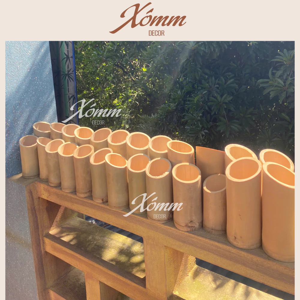 Ống tre khô cắt vát chéo cắm hoa trang trí, decor, đủ size Ống tre khô cắt vát chéo cắm hoa trang trí, decor, đủ size