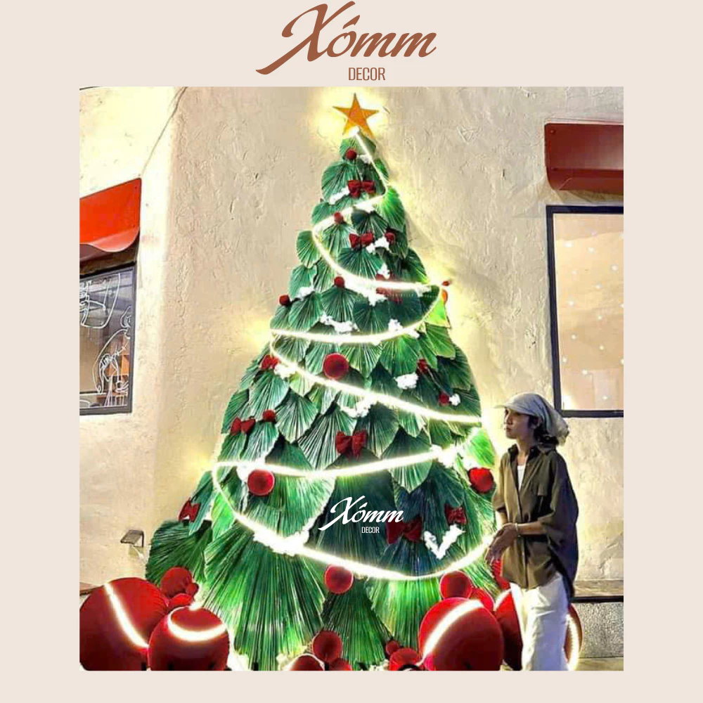 Lá cọ khô sơn màu làm cây thông noel , trang trí decor giáng sinh, tiệc cưới Lá cọ khô sơn màu làm cây thông noel , trang trí decor giáng sinh, tiệc cưới