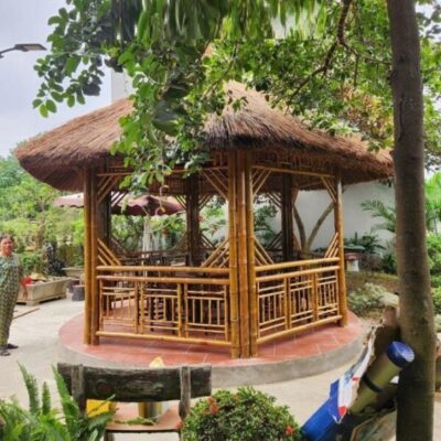 Thiết kế, cung cấp, Thi Công nhà chòi , chòi lục giác, tứ giác tre, Trúc, Tầm Vông Lợp Mái Guột