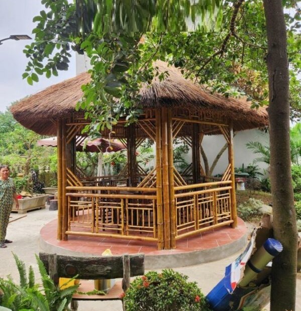 Thiết kế, cung cấp, Thi Công nhà chòi , chòi lục giác, tứ giác tre, Trúc, Tầm Vông Lợp Mái Guột