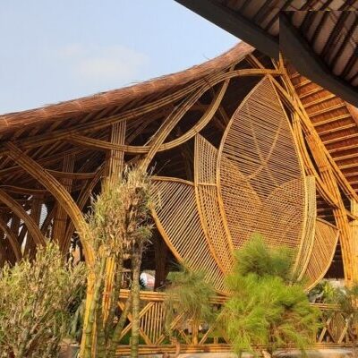 Thiết kế, cung cấp, Thi Công Nhà Tre, Trúc, Tầm Vông uốn cong Lợp Mái Guột